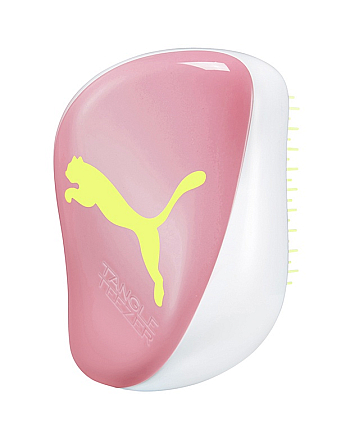Tangle Teezer Compact Styler Puma Neon Yellow - Расческа для волос, цвет розовый/белый/желтый - hairs-russia.ru